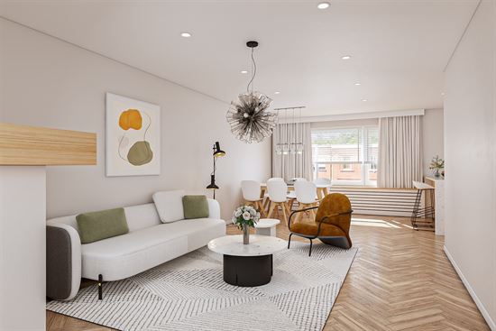 Kwalitatief appartement (2 slpks) met terras, 2 grote bergingen én mogelijkheid tot aankoop van achterliggende garage