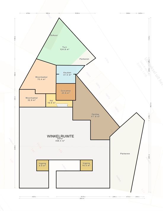 Opvallend handelspand met 27m vitrine, woongelegenheid (splitsbaar) en parkeergelegenheid