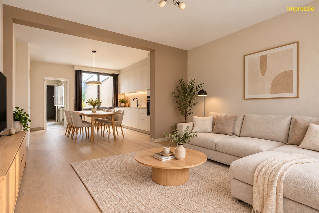 Gelijkvloers appartement met ruime tuin, zonder gemeenschappelijke kosten