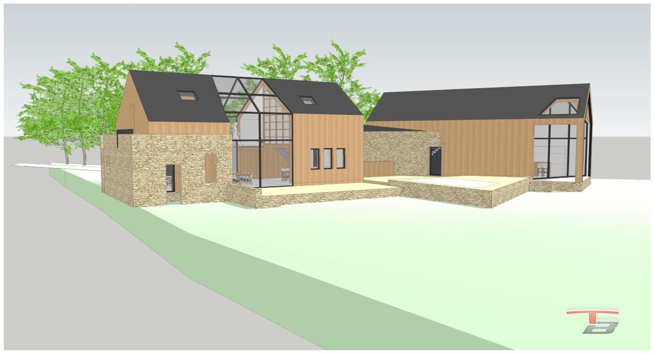 Terrain libre de constructeur avec permis pour 2 maisons