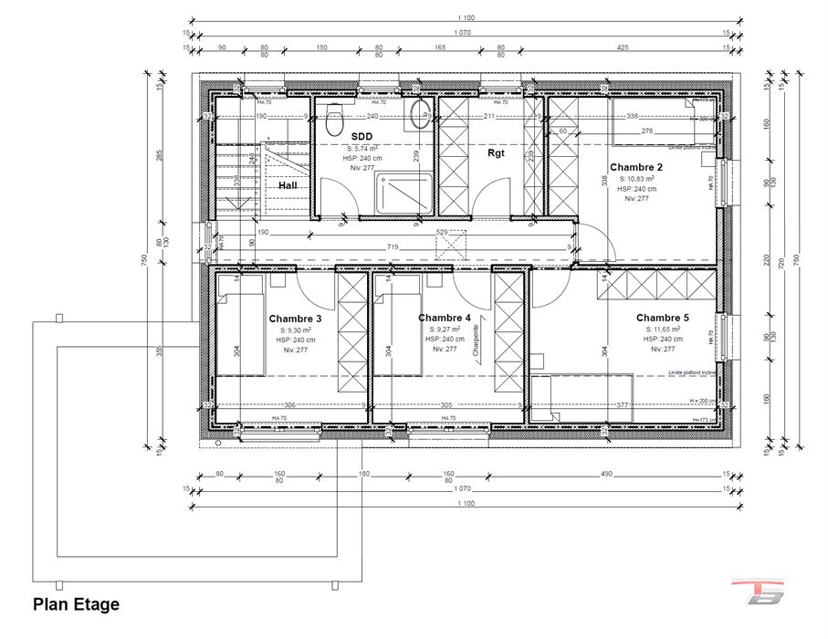 Terrain de 1.748m² libre de construct. avec permis