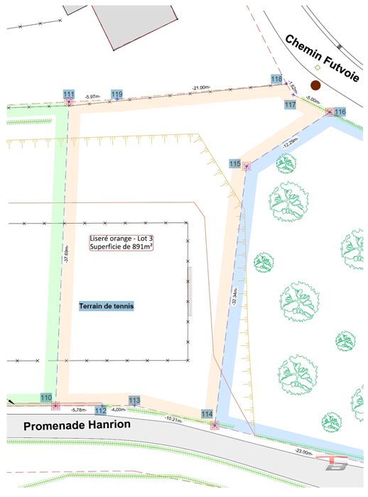 Parcelle libre de constructeur au calme et à 1km du centre