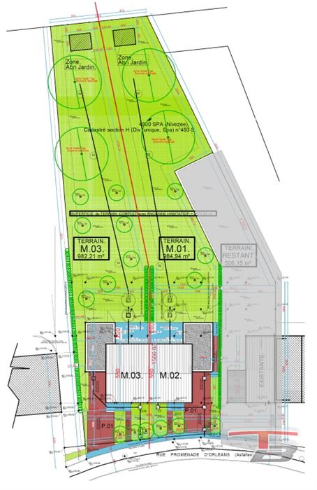 Terrain avec permis pour 2 maisons dans un quartier calme et prisé de Nivezé