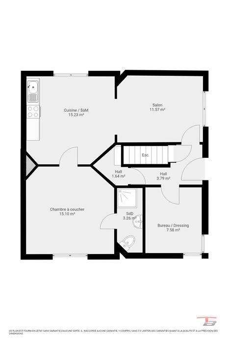 Immeuble de rapport de 2 appartements avec garage et jardinet