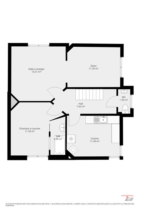 Immeuble de rapport de 2 appartements avec garage et jardinet