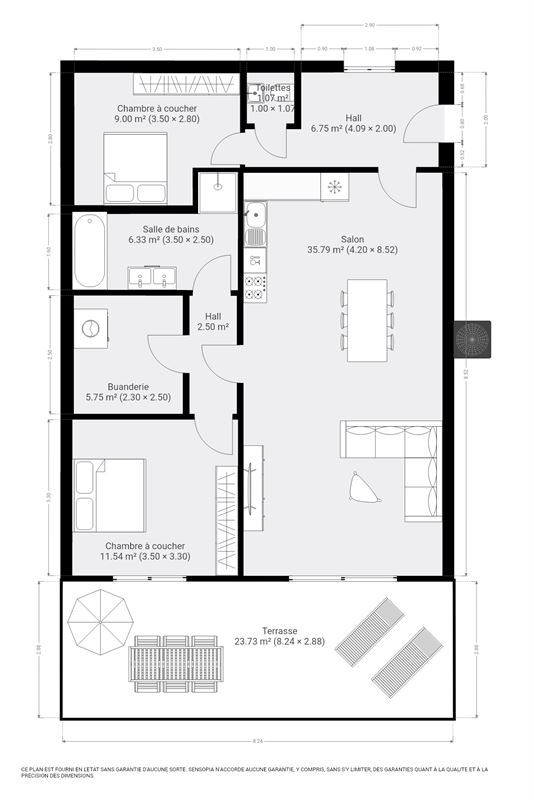 !!!Vendu!!Appartement neuf à 2 pas du centre ville