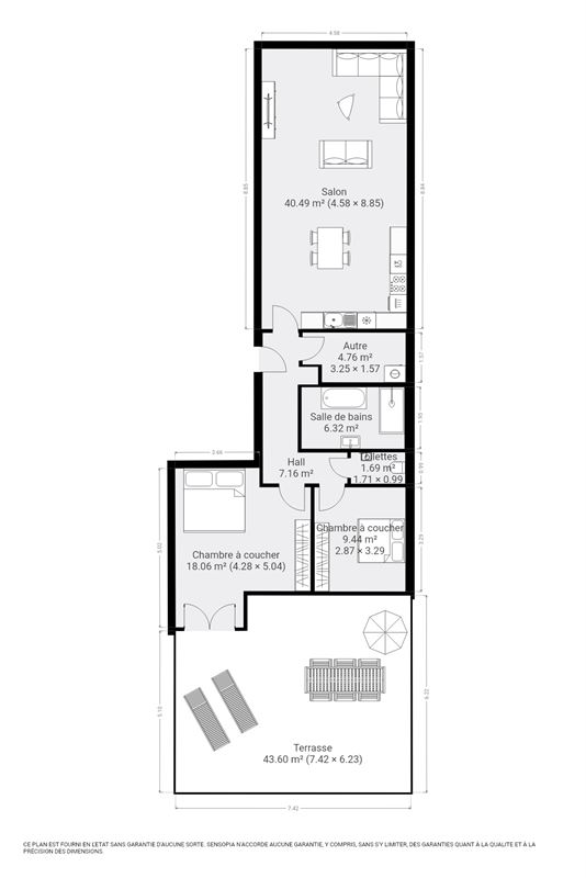 Appartement dans le centre d'Andenne