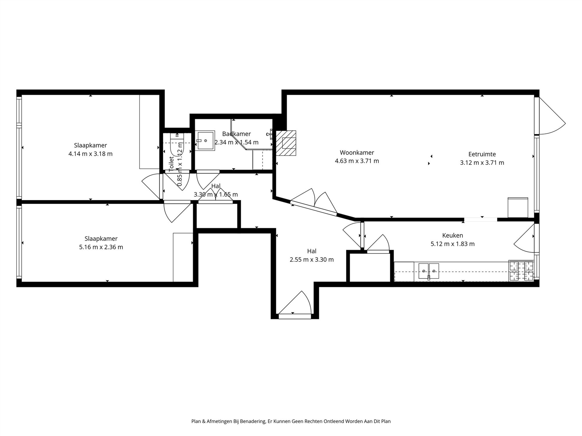 Ruim appartement met 2 slaapkamers te Mechelen
