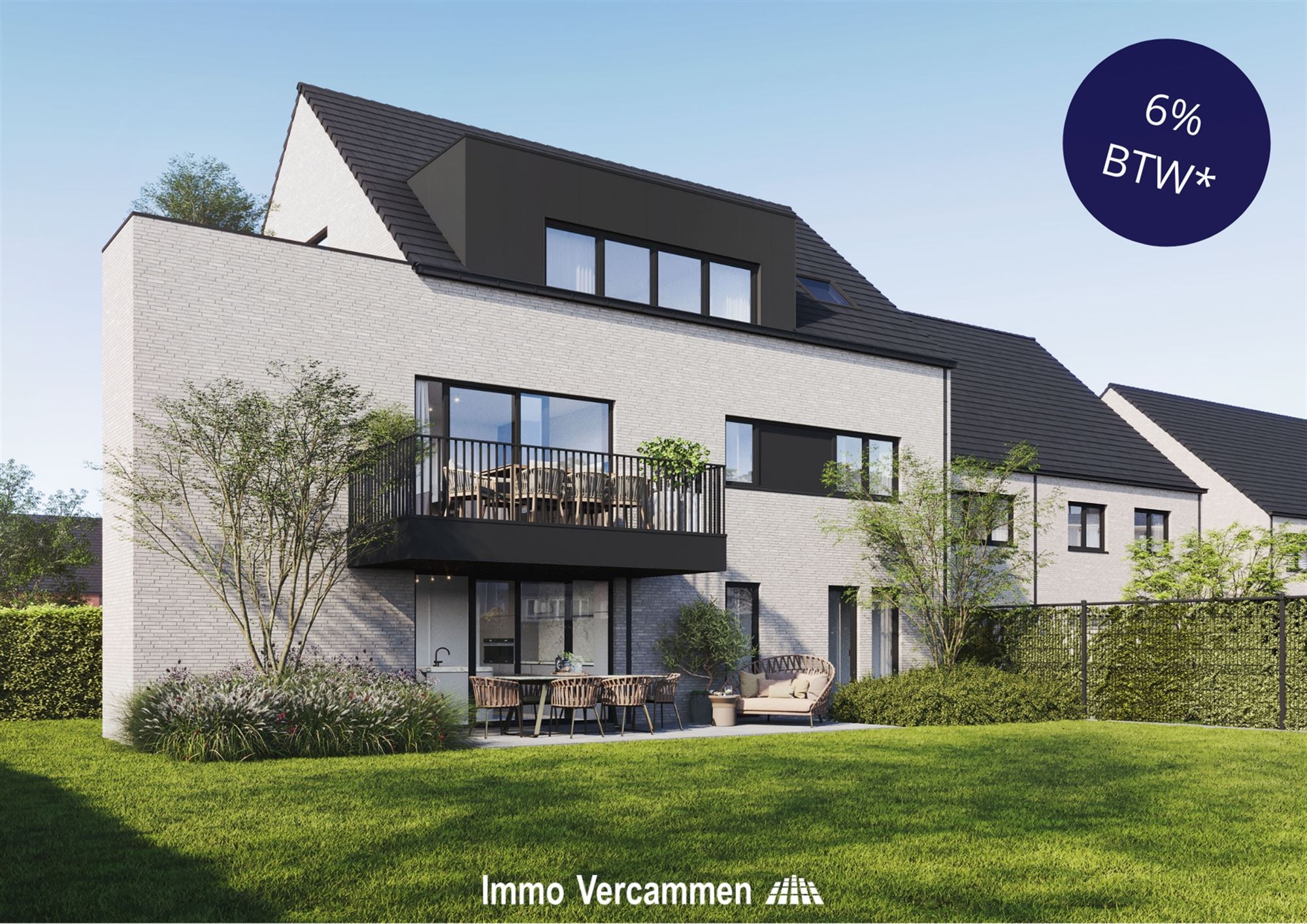 Gelijkvloers appartement met 2 slaapkamers en ruime tuin te Putte