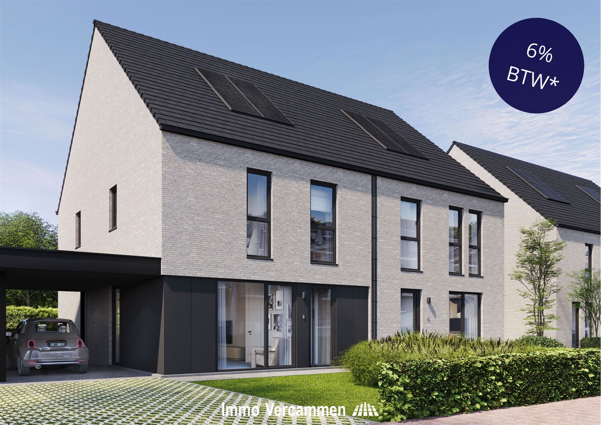 Kwalitatief afgewerkte, halfopen bebouwing te Putte