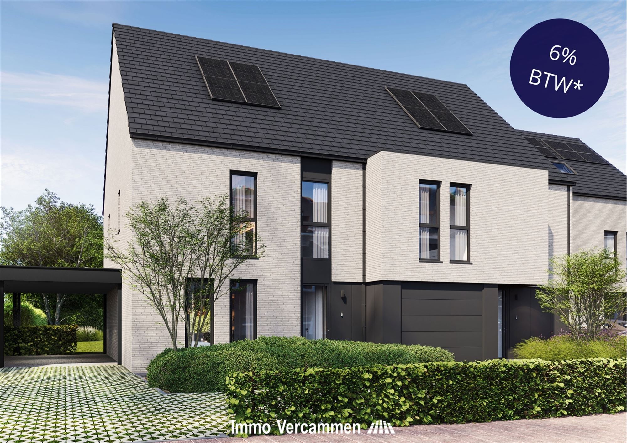 Kwalitatief afgewerkte, halfopen bebouwing te Putte