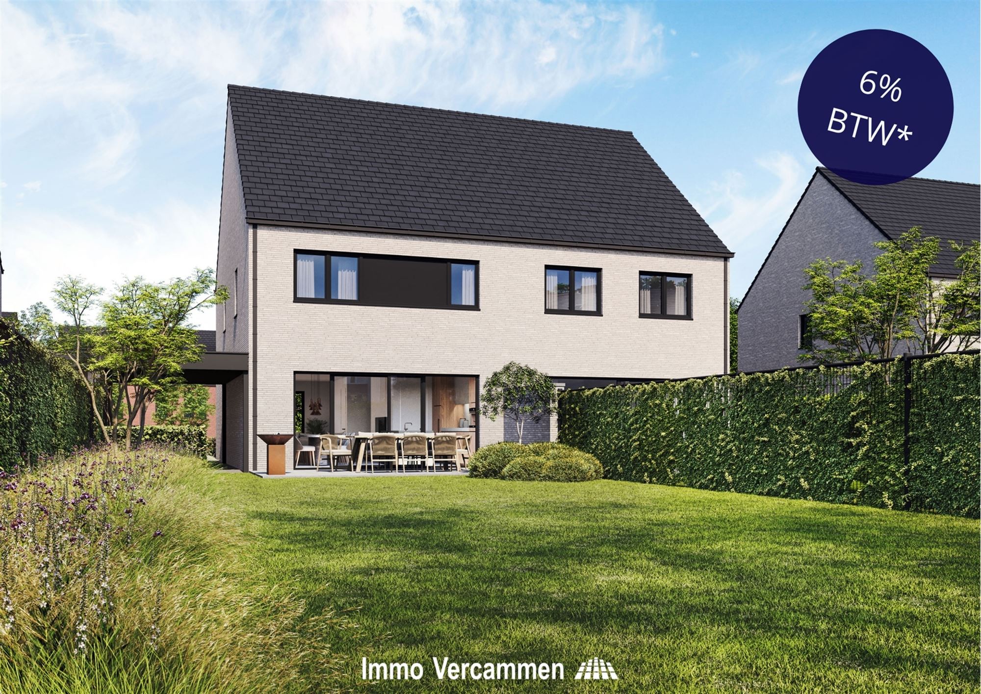 Kwalitatief afgewerkte, halfopen bebouwing te Putte