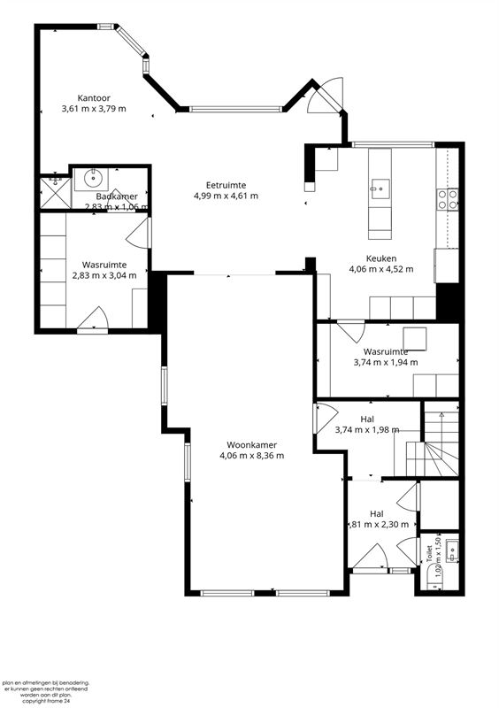 Verrassend ruime halfopen woning met 3 SLPK en bureel te Sint-Katelijne-Waver