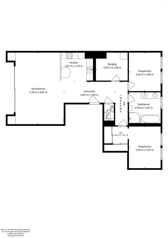 Knap appartement met 2 slpks en dressing te Putte