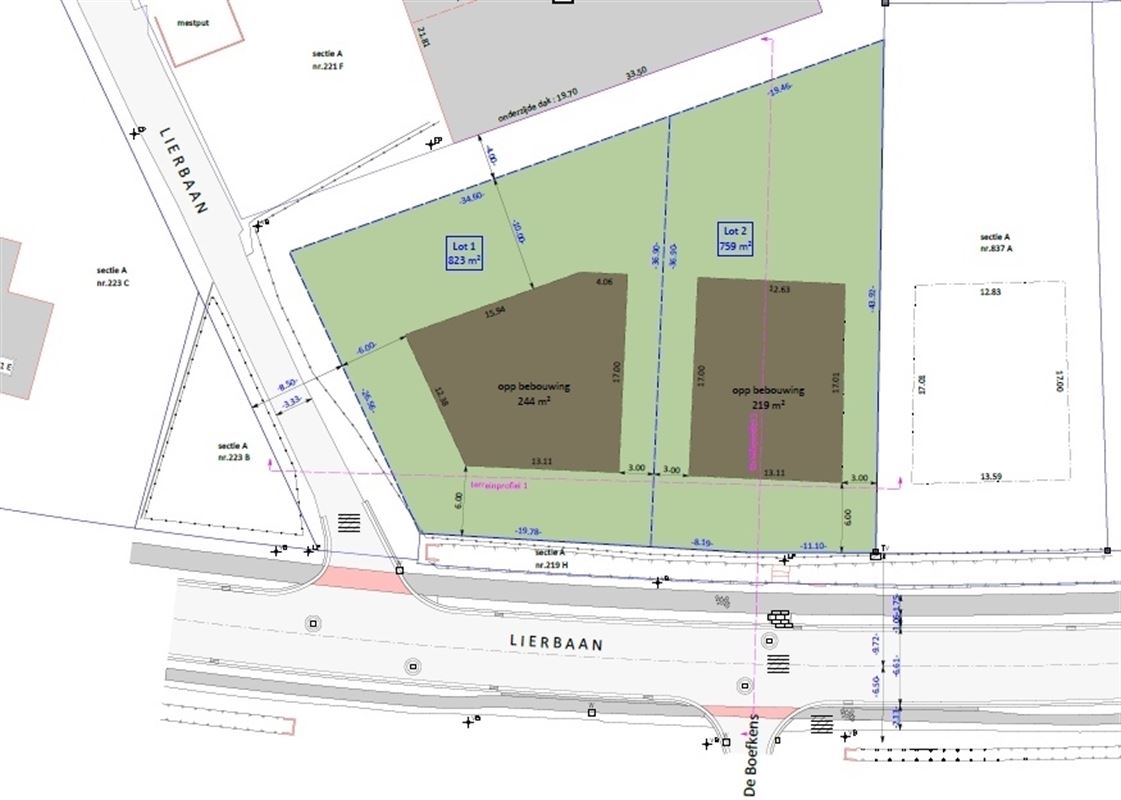 Bouwgrond voor OB met opp. 823 m² te Putte