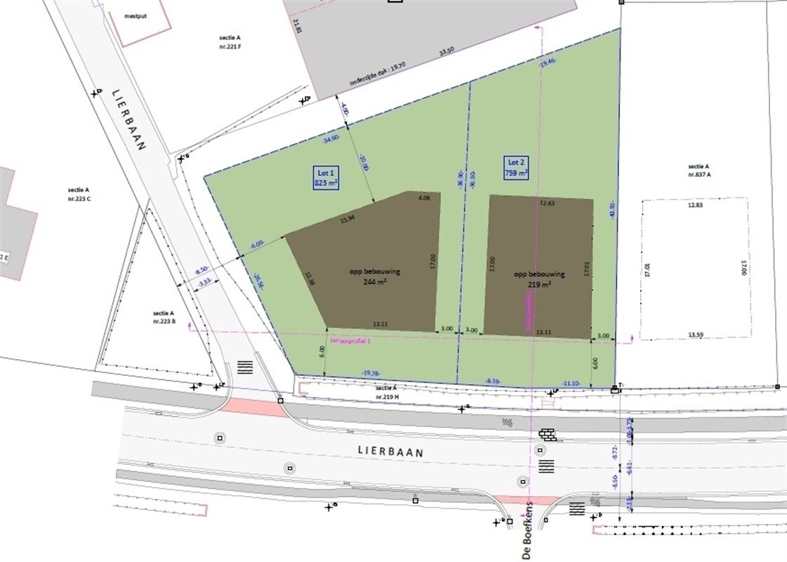 Bouwgrond voor OB met opp. 759 m² te Putte
