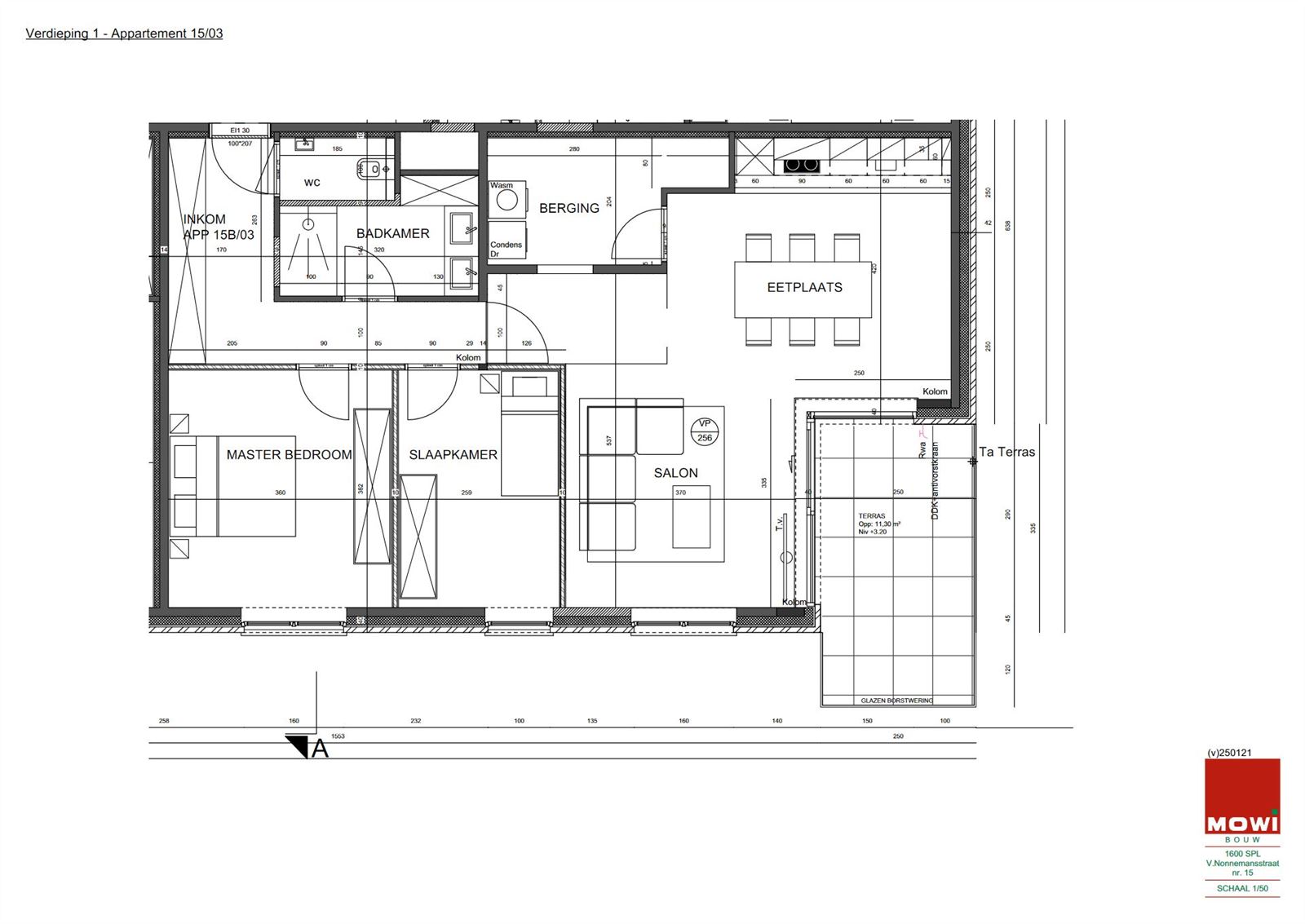 FOTO’S 2 : Appartement te 1600 SINT-PIETERS-LEEUW (België) - Prijs € 434.200