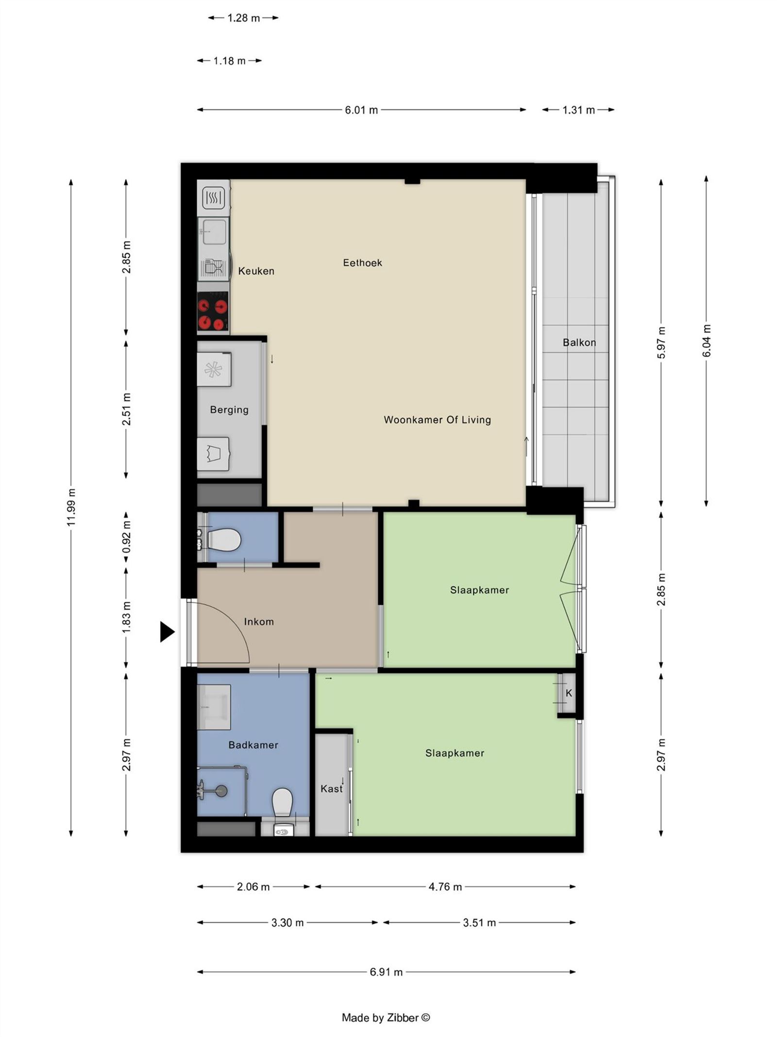 FOTO’S 2 : Appartement te 1500 HALLE (België) - Prijs € 349.000