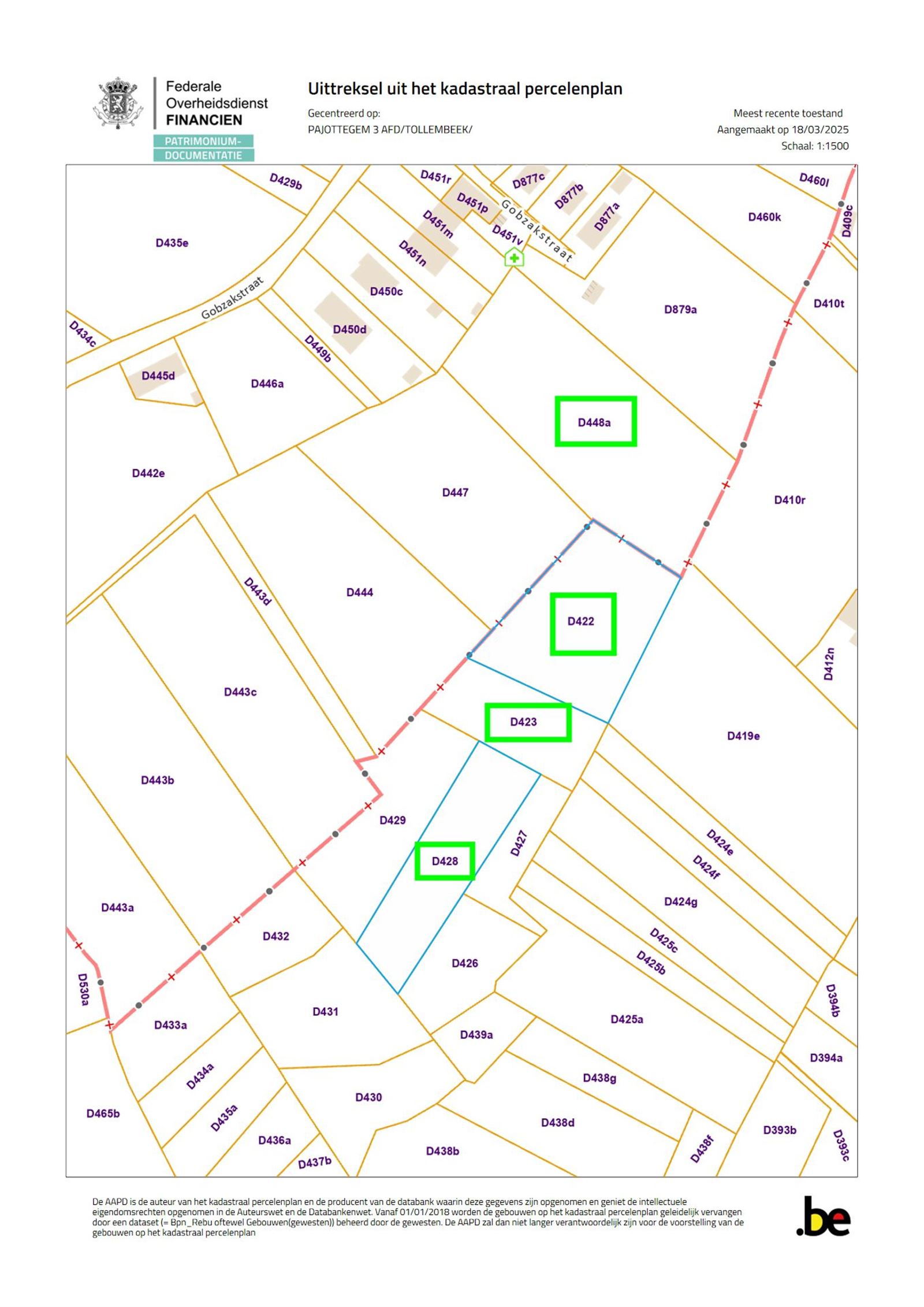 FOTO’S 2 : Landbouwgrond te 1570 PAJOTTEGEM (België) - Prijs € 19.500