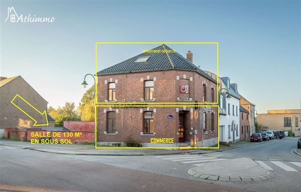 Immeuble double vocation : habitation à l’étage et commerciale au rez + sous-sol. Faire offre àpd : 160.000€