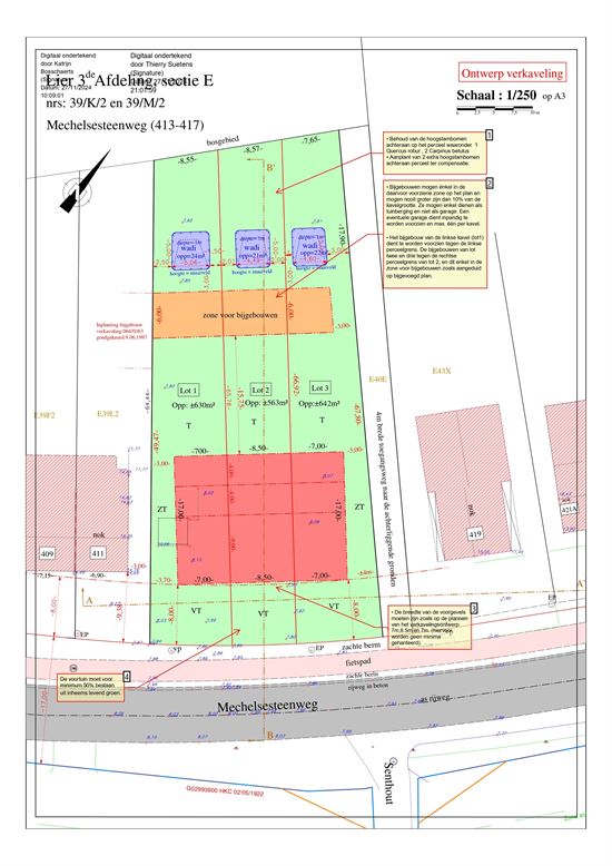 LOT 1 : bouwgrond voor halfopen bebouwing te koop