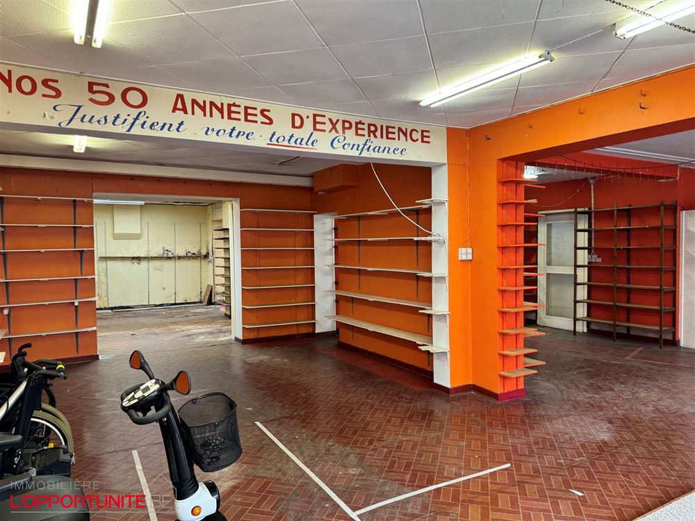 Bel immeuble mixte avec rdc commercial, appartement à l'étage et 3 garages.