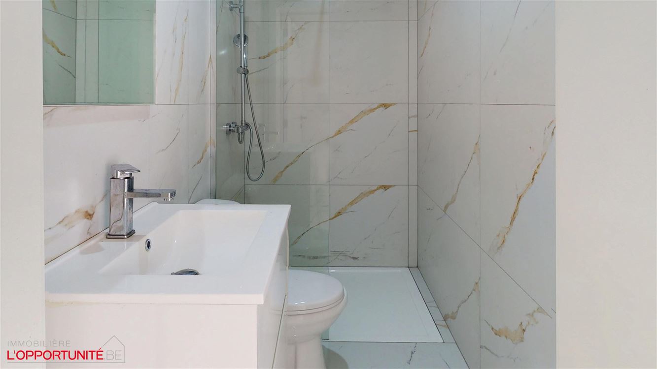 Magnifique maison entièrement renovée, 3 chambres, terrasse. Garage en option 20.000. PAS DE JARDIN.