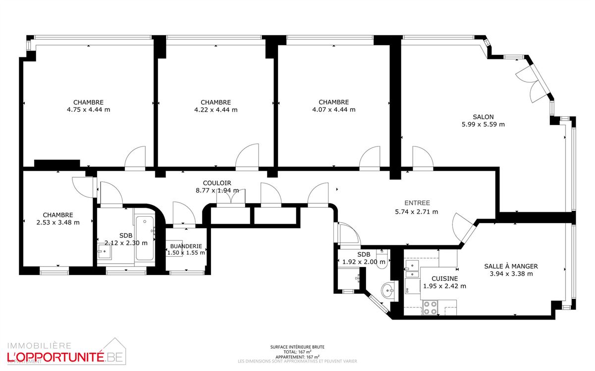 Appartement meublé idéal pour colocation