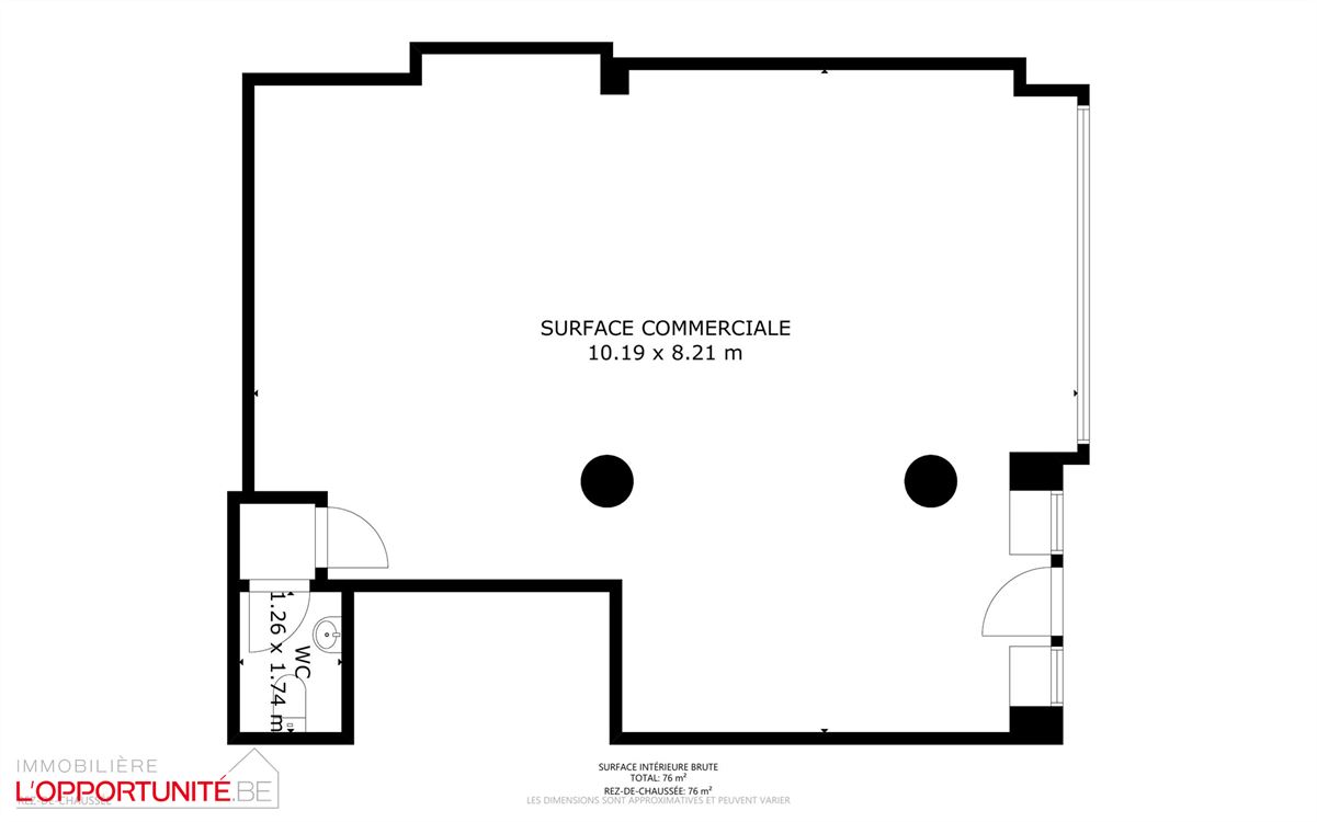 Rez- de- chaussée commercial et appartement