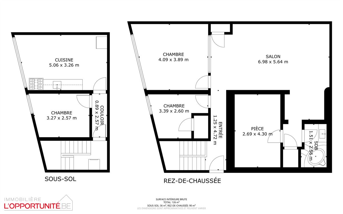 Rez- de- chaussée commercial et appartement