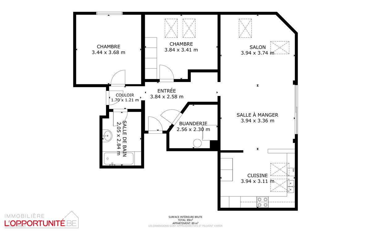 Splendide appartement penthouse, construction 1998, 2 ch, balcon, garage.