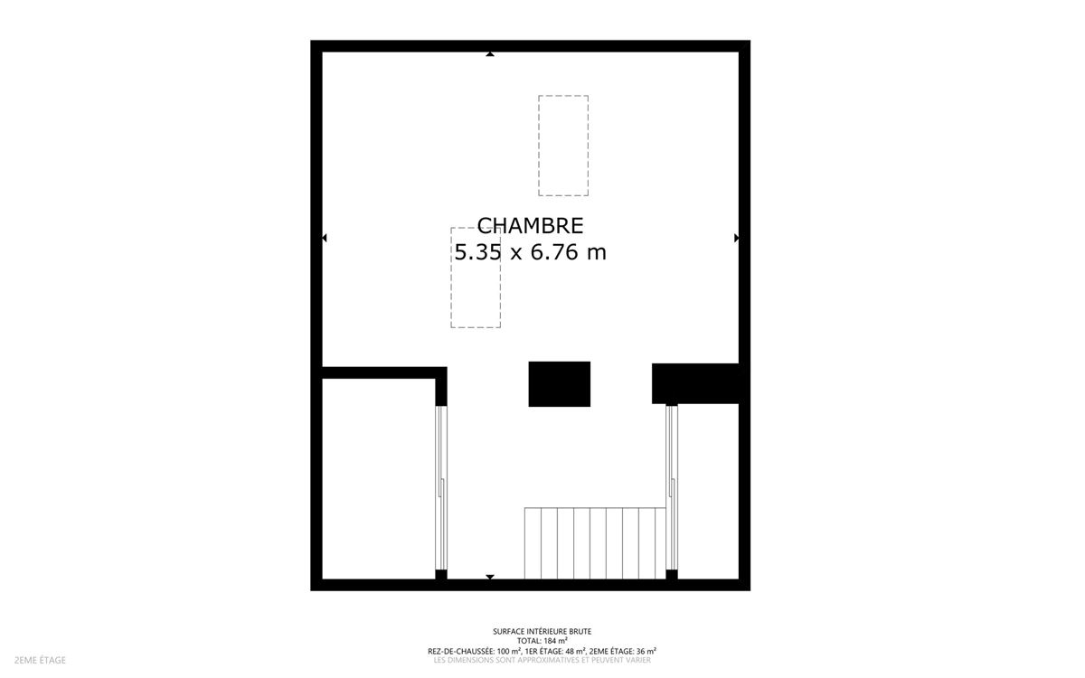 Magnifique maison trois chambres, passage latéral (servitude) et beau jardin.