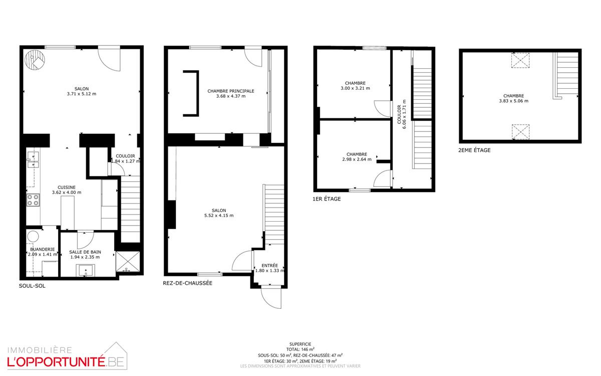 Belle maison 4 chambres, elec conforme, jardin et garage avec accès arrière.