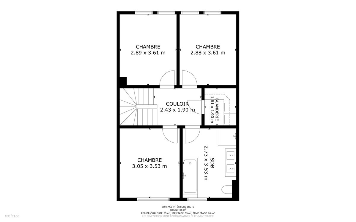 Splendide maison 2016, 4 chambres, bureau et beau jardin.