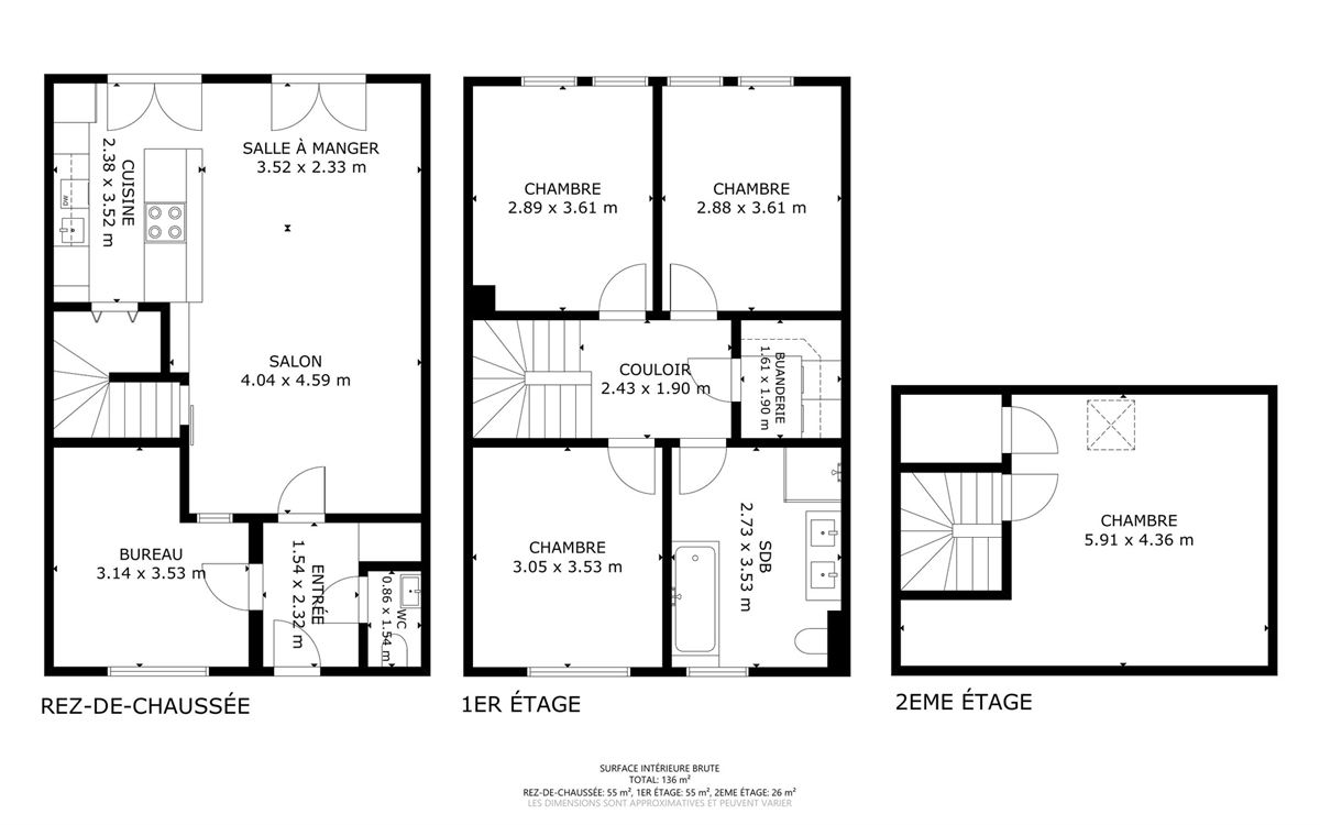 Splendide maison 2016, 4 chambres, bureau et beau jardin.
