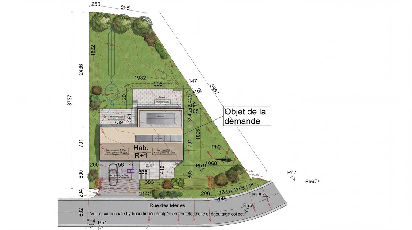 Dernier terrain à bâtir de 8 ares dans un quartier exceptionnel.