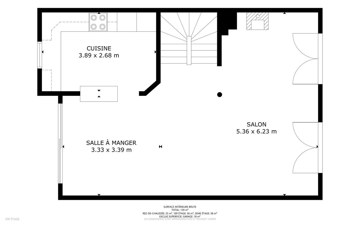 Magnifique maison bel-étage 3 chambres, jardin et garage.