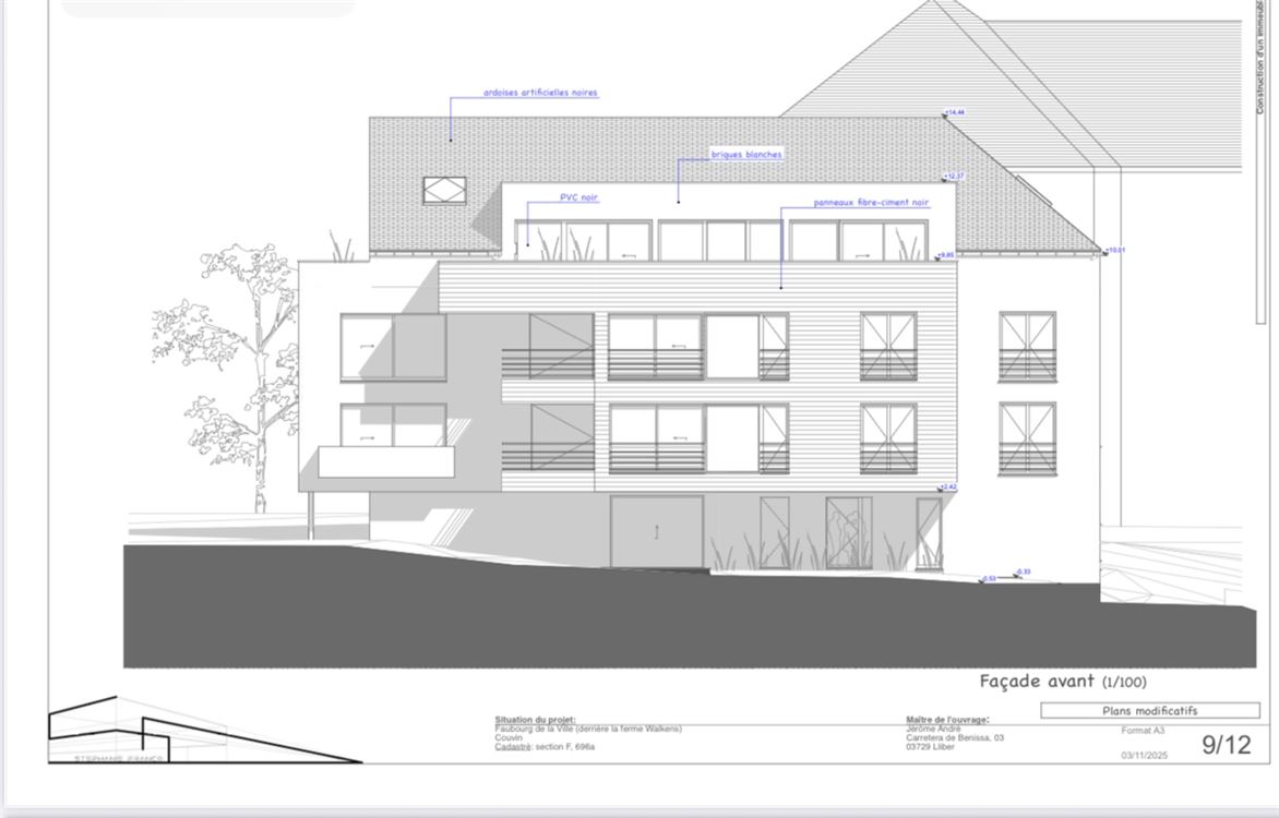 PROJET ACCEPTE POUR LA CONSTRUCTION DE 9 APPARTEMENTS