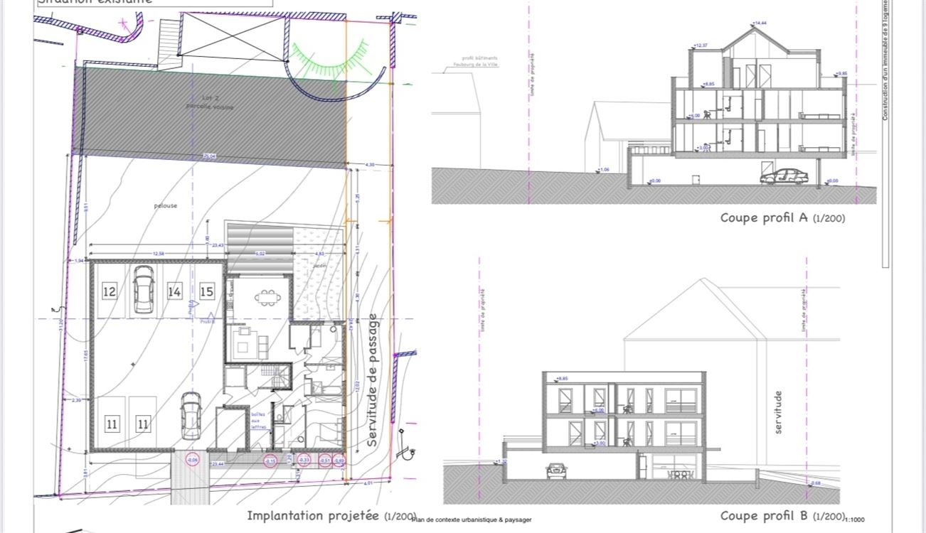 PROJET ACCEPTE POUR LA CONSTRUCTION DE 9 APPARTEMENTS