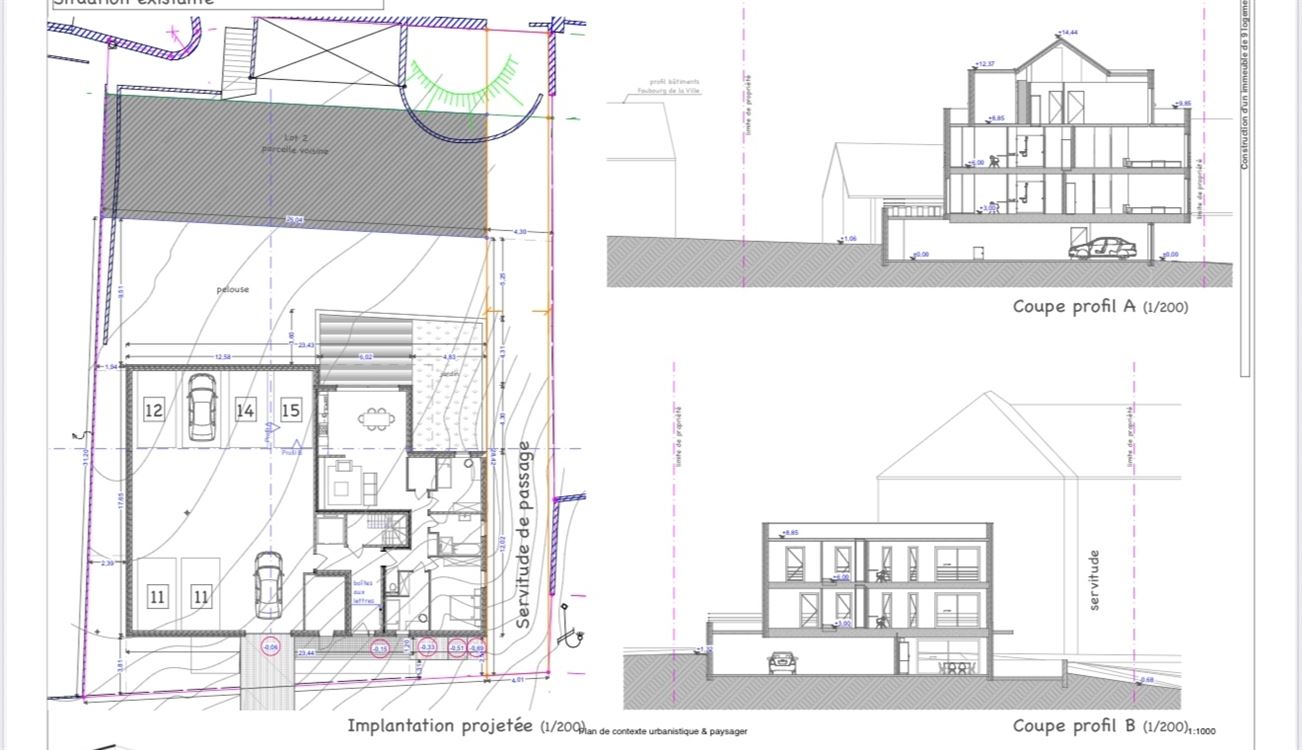 PROJET ACCEPTE POUR LA CONSTRUCTION DE 9 APPARTEMENTS