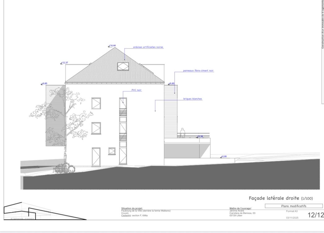 PROJET ACCEPTE POUR LA CONSTRUCTION DE 9 APPARTEMENTS