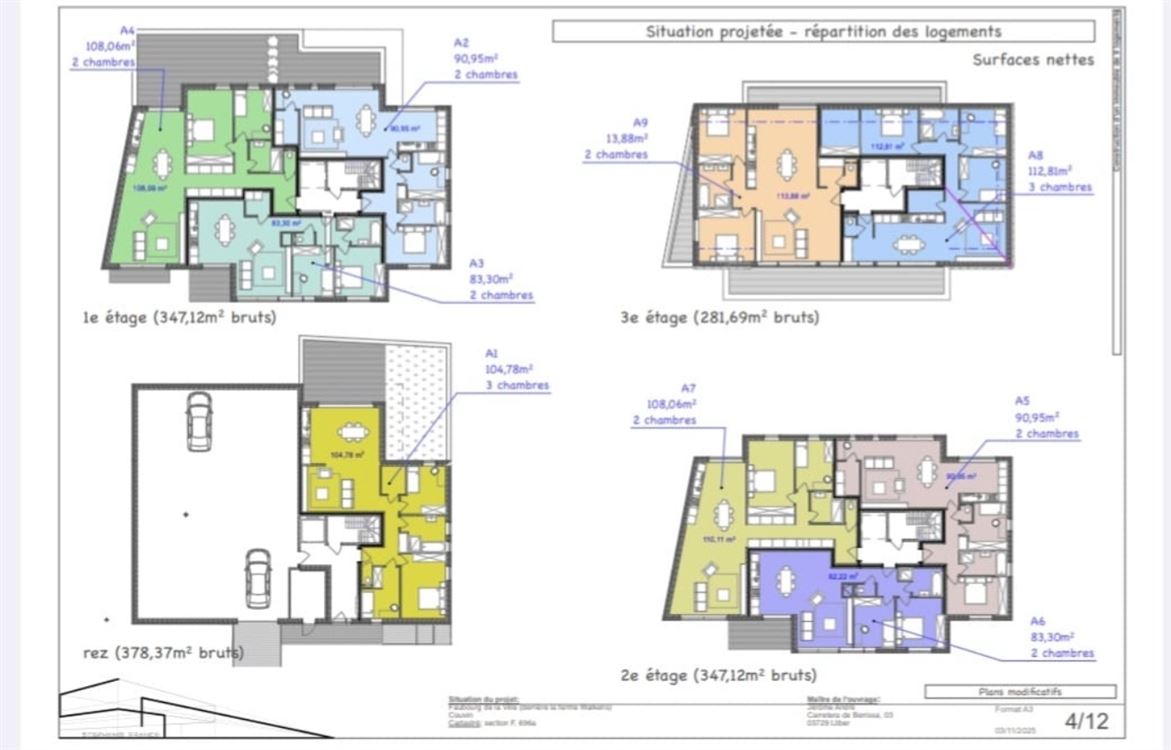 PROJET ACCEPTE POUR LA CONSTRUCTION DE 9 APPARTEMENTS