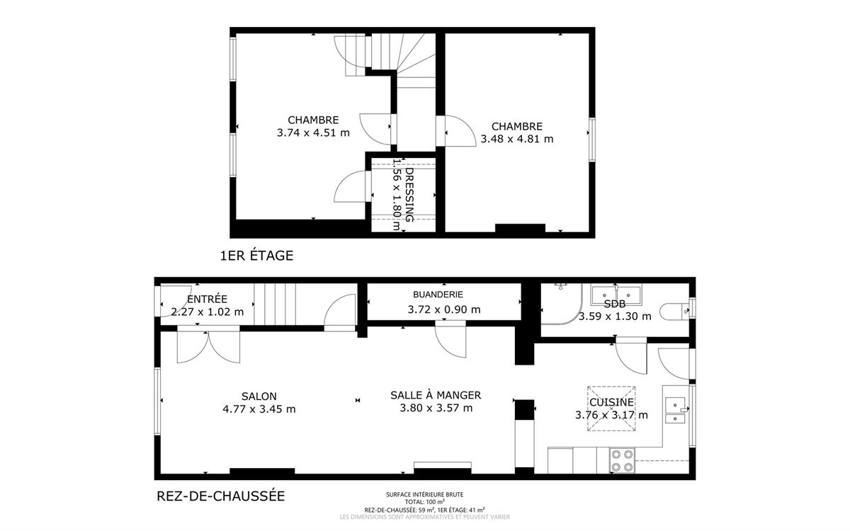 Belle maison rénovée deux chambres, grenier et beau jardin.