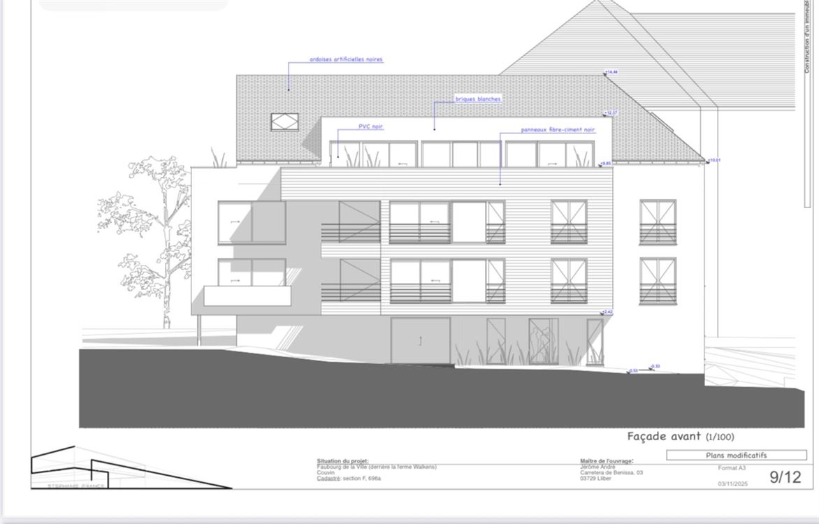 PROJET ACCEPTE POUR LA CONSTRUCTION DE 9 APPARTEMENTS