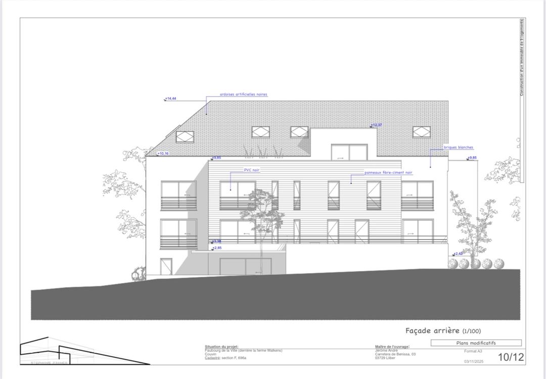 PROJET ACCEPTE POUR LA CONSTRUCTION DE 9 APPARTEMENTS
