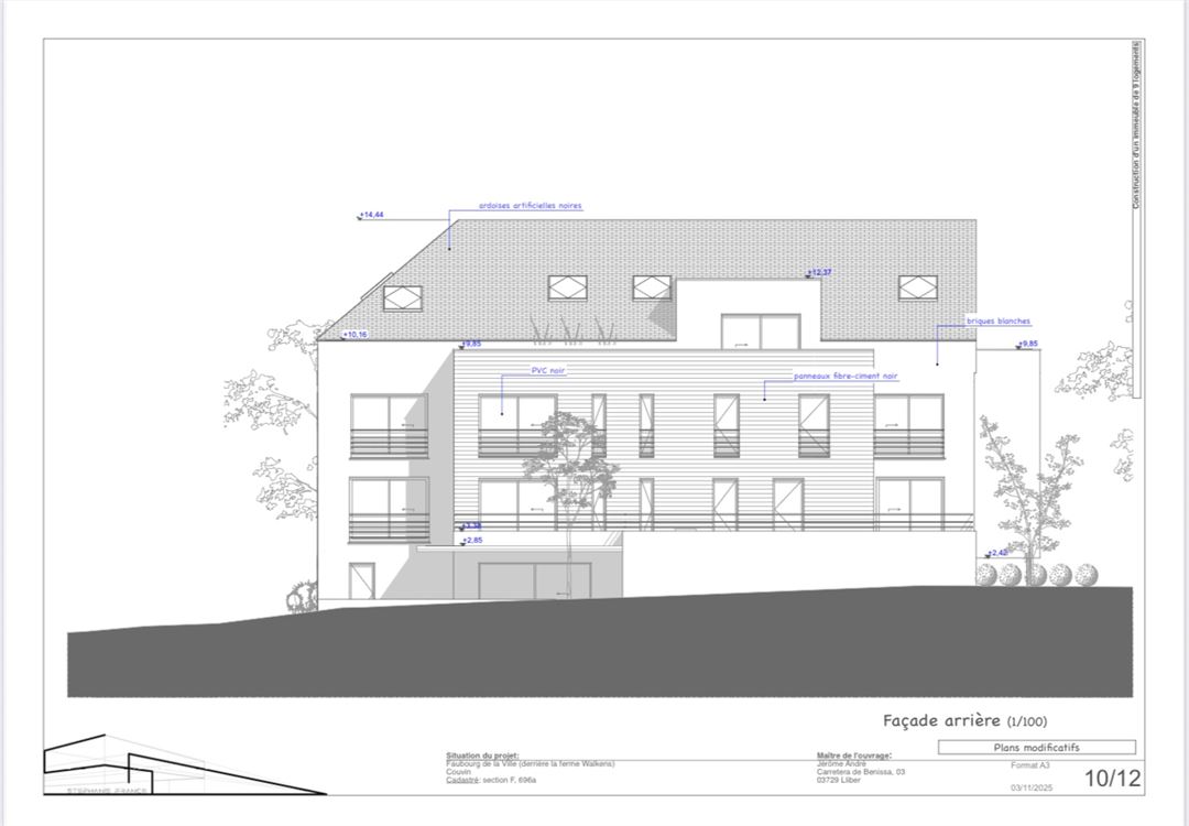 PROJET ACCEPTE POUR LA CONSTRUCTION DE 9 APPARTEMENTS