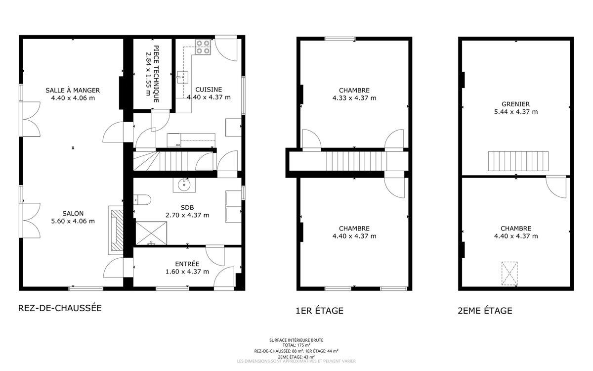 Belle maison 4 façades, 2 chambres, garage de stockage et jardin.