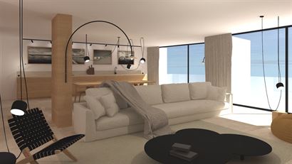 Rés. Feniks - Appartement avec 3 chambres à coucher - 184m² - Situé côté soleil avec vue latérale sur mer au Hendrikaplein à Nieuport-Bain - H...