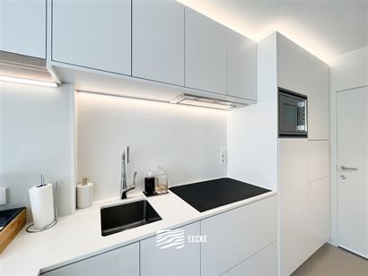 Res. Mermaid II 0302 - Volledig gerenoveerde zonnige studio - Centraal gelegen in de winkelstraat op de derde verdieping - Inkom - Badkamer met inloop...