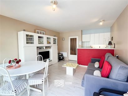 Res. De Warande II 0302 - Gezellige studio met slaaphoek - Gelegen in de zijstraat van de winkelstraat, op de derde verdieping - Inkomhal met slaaphoe...